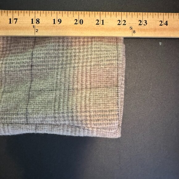 Vintage 70s 80s Nordstrom Men's Beige Wool Window Pane Plaid Blazer, Size 42 - Picture 11 of 12